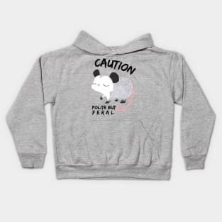 Polite But Feral Possum Kids Hoodie